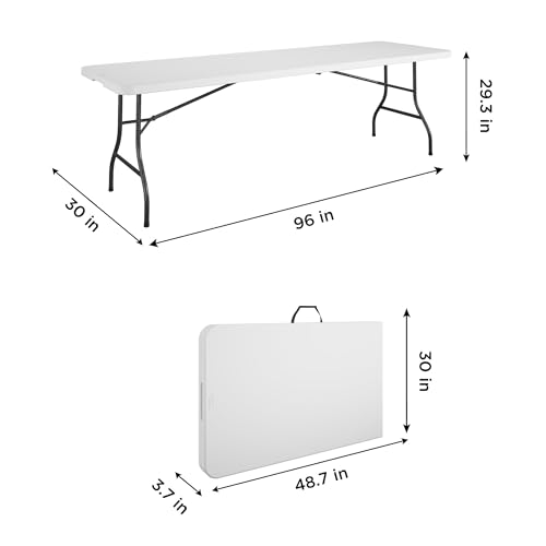 COSCO Molded Folding Banquet Table w/Handle, 6ft, Black