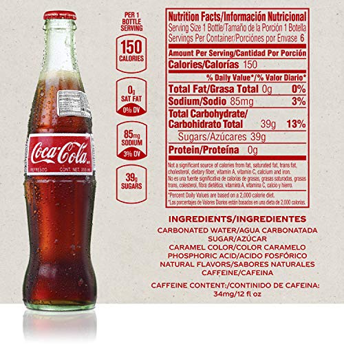 Mexican Coke Fiesta Pack, 12 fl oz Glass Bottles, 12 Pack