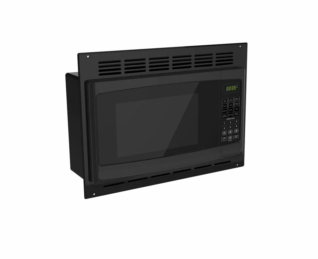 Built-In Microwave Oven - W/Trim Kit - Black - 0.9 Cuft. - Rv-980B