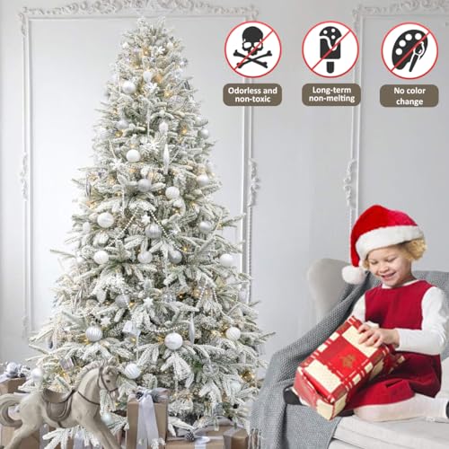 Premium Snow Flocking Powder, Instant Snow Powder, Original Self-Adhesive Snow Flock, Fake Artificial Snow, Snowflakes Flock for Christmas Tree, Great for Winter Decoration Displays (2 Pounds)