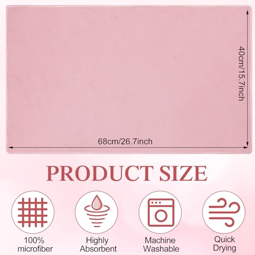 Moukeren 72 Pack Hand Towels,16 x 27 Inch Towels Spa Towels for Facial Barber Towels Bleach Proof Towels Bulk for Gym, Spa, Hotel, Kitchen(Pink)