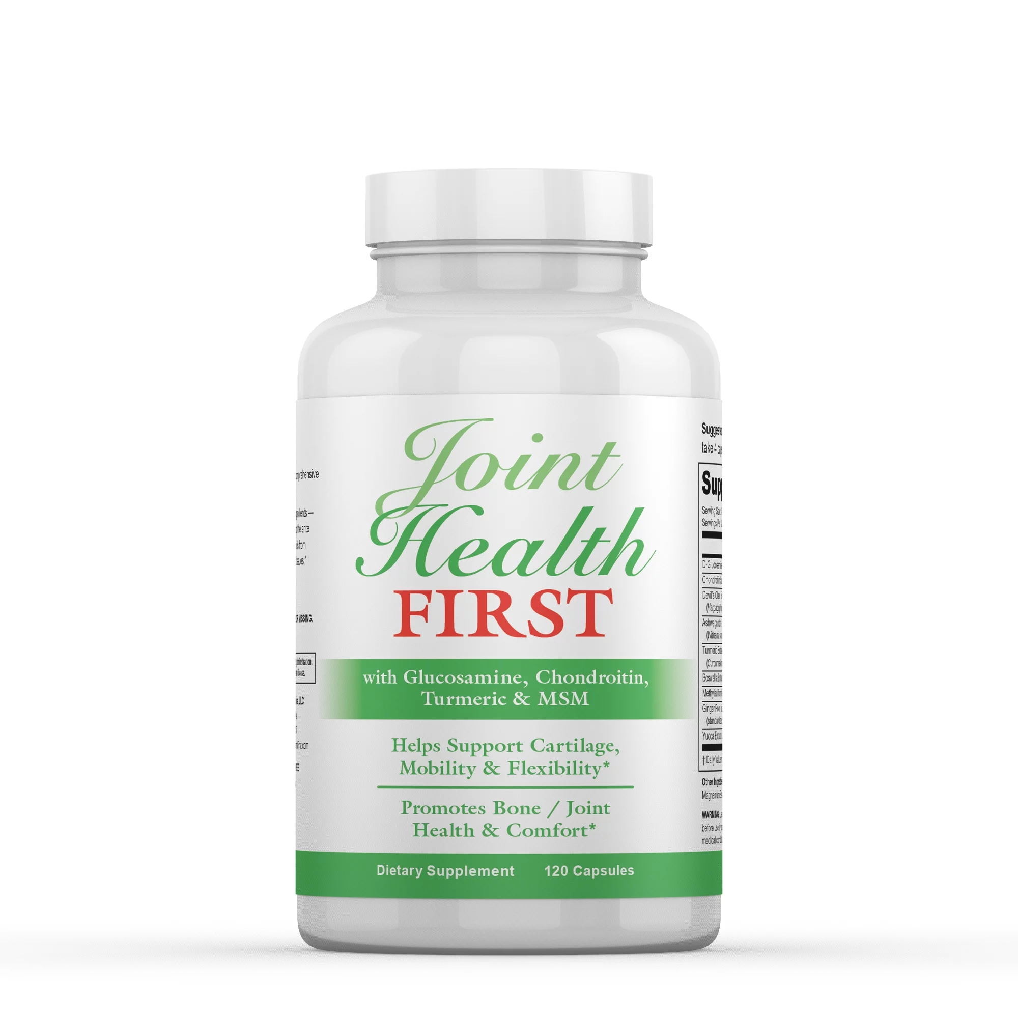 Greens First Joint Health First, Antioxidant Properties, All-Natural Supplement for Discomfort Relief, Yucca, Turmeric,