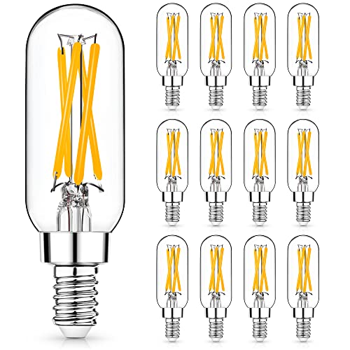 Mlambert 12 Pack Dimmable T6 LED Bulbs,4W Equal 40W e12 Candelabra Bulb 5000K,Clear 4W E12 Edison Bulb for Chandelier,Light Bulb E12 Candelabra Bulb