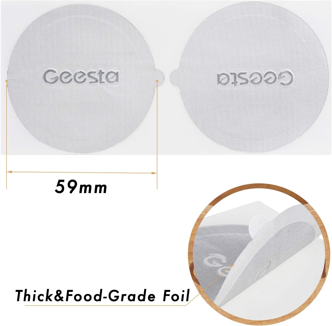 GEESTA Reusable Aluminum Foil Seals Kit Compatible with Nespresso Vertuoline Capsules