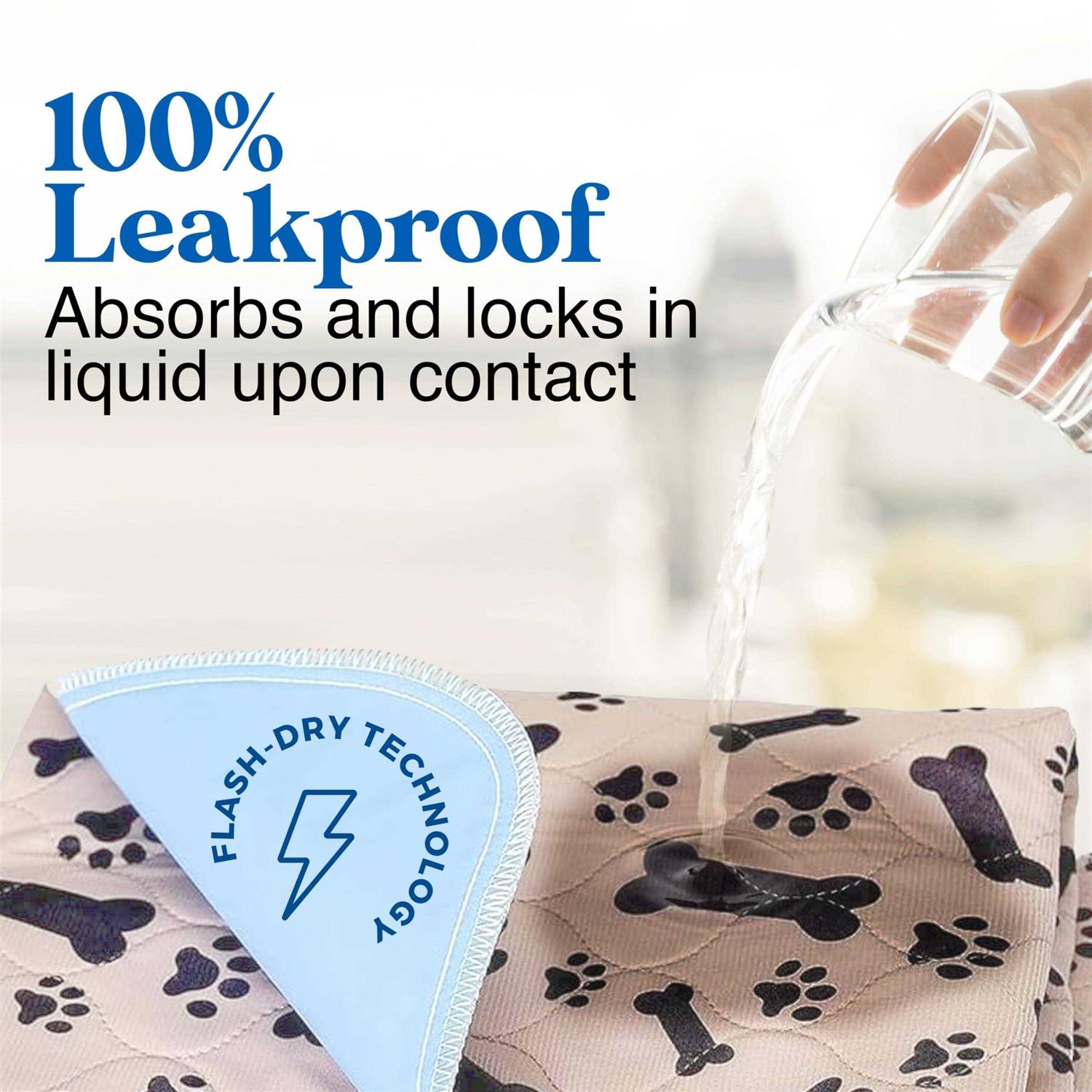 Washable Pee Pads for Dogs Whelping Reusable Quilted Large 35 x 31 Extra Absorbent Layered Waterproof Mat Puppy Adult Senior Pets Pooch - Pet Supplies online store