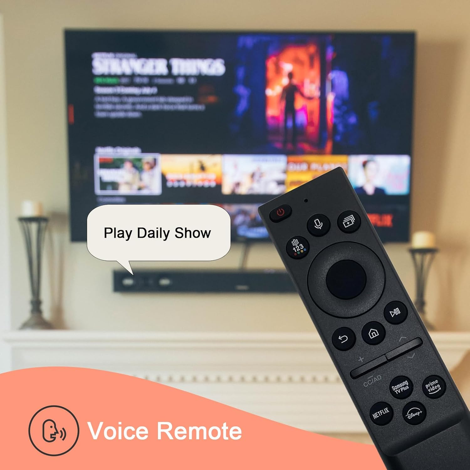 BN59-01385A Voice Remote Replacement for Samsung Smart TV(no Solar) Compatible with Smasung 2018-2022 Crystal UHD QLED The Frame QLED 4K 8K Smart TV