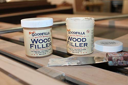 Water-Based Wood & Grain Filler - Neutral Base - 1 Quart By Goodfilla | Replace Every,Filler & Putty | Repairs, Finishes & Patches | Paintable, Stainable, Sandable & Quick Drying
