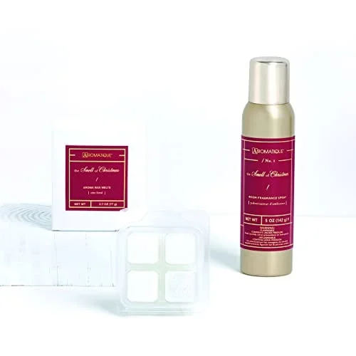 Aromatique The Smell of Christmas Aerosol Room Spray Set of 2 - Home Fragrance, Long Lasting Room Air Freshener Home Spray Deodorizer Nonstop Freshness Xmas Gifts Notes of Clove, Cinnamon, Orange 5oz