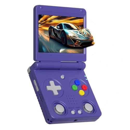 RG34XXSP Game Console Clamshell Retro Portable Handheld RG34XX SP Flip 3.4-Inch IPS Linux 64-bit Game Console 720*480 Screen 3300mAh Rechargable Battery Video Gaming Player (Black 64GB)