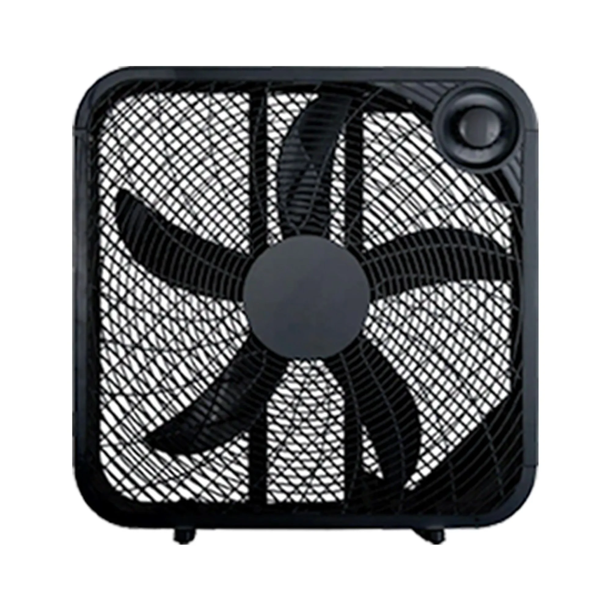 Midea International Efficient Compact Lightweight 3 Speed 20 Inch Box Fan, Black