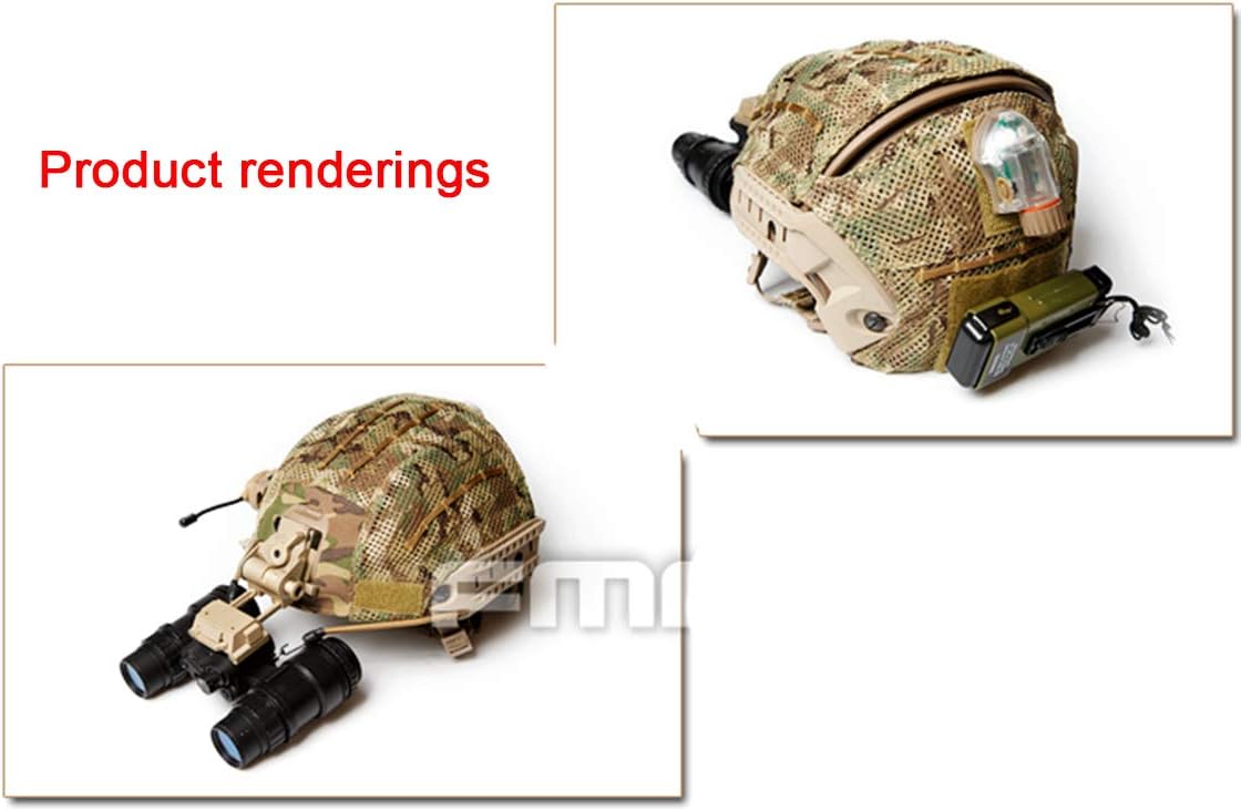 ATAIRSOFT Army Tactical Airsoft Mesh Helmet Cover for AF/CP AirFrame Helmet-Without Helmet (Multicam)