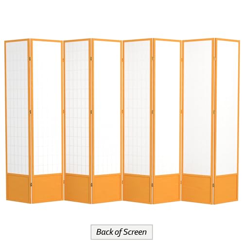 Red Lantern 7 ft. Tall Window Pane Shoji Screen-White-3 Panels Room Divider