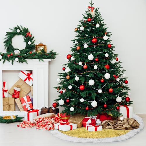 Mr. Pen- Christmas Tree Skirt 48 inches, Knitted Christmas Skirt Tree, Xmas Tree Skirt