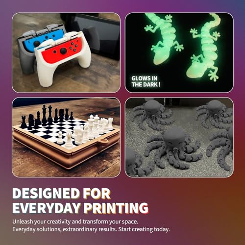 OVERTURE PLA Filament 1.75mm PLA 3D Printer Filament, 2kg Cardboard Spool (4.4lbs), Dimensional Accuracy +/- 0.02mm, Fit Most FDM Printer (Black 2-Pack)