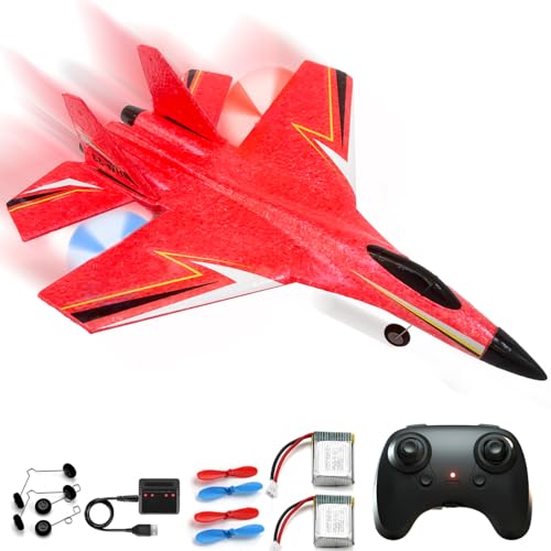 Remote Control Airplane for Kids, 2 Channels Foam RC Planes Wireless Toy,Hobby RC Glider Aircraft Gifts for Beginners Teen Boys Girls Adult Blue