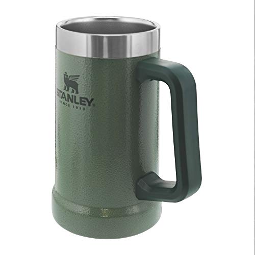 Stanley Stay-Chill Beer Stein 24 oz | Heavy Duty Big Grip Handle | Beer Tumbler Drink Cup, Holds 2 Cans | Insulated Stainless Steel Party Mug | BPA-Free | Azure