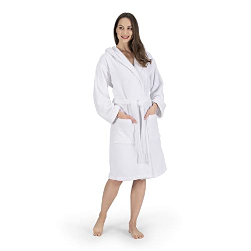 Nine West Womens Hooded Terry Bathrobe