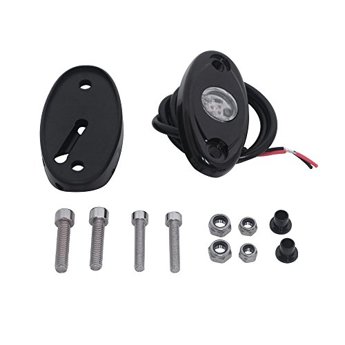 Ricoy 4 Pod LED Rock Lights Kit, Blue Underbody Glow Trail Rig Light Waterproof Underglow LED Neon Lights for Jeep Off Road Trucks Car ATV SUV Vehicle Boat