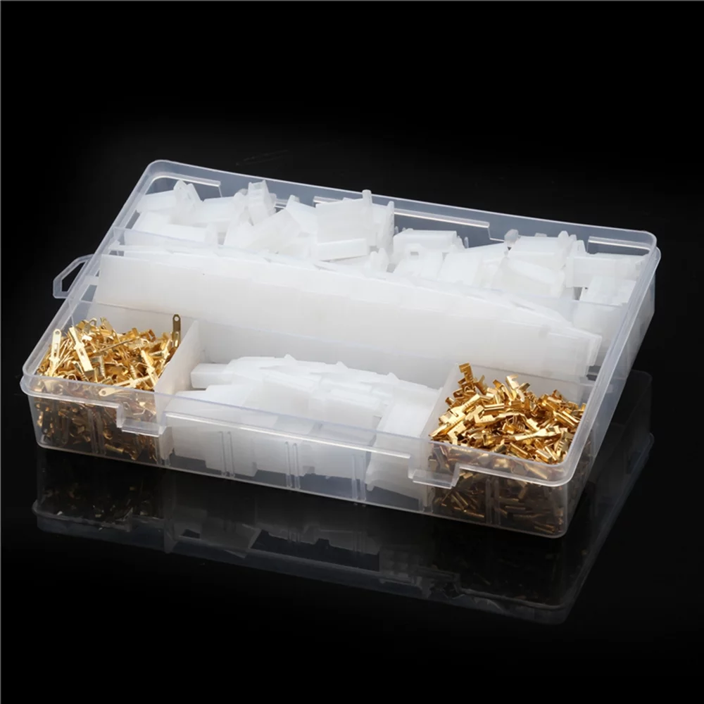 Abody580PCS Car Moto 50Sets Auto Electrical 2.8mm 2 3 4 6 9 Pin Wire Cable Connector Terminal with Storage Box