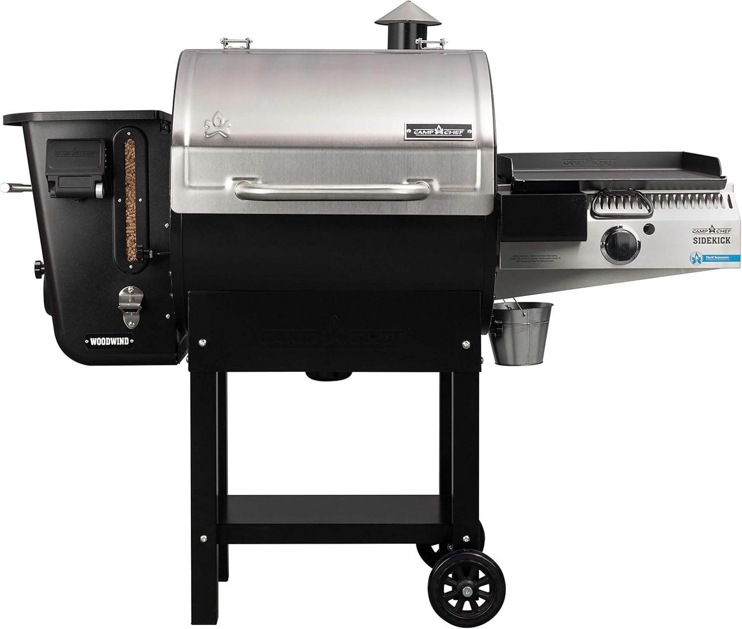 Camp Chef 24 in. WIFI Woodwind Pellet Grill & Smoker with Sidekick (PG14) - WIFI & Bluetooth Connectivity