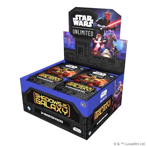 Star Wars: Unlimited TCG Shadows of The Galaxy Booster Display (Set of 24 Booster Packs) - Trading Card Game for Kids & Adults, Ages 12+, 2+ Players, 20 Min Playtime, Made by Fantasy Flight Games