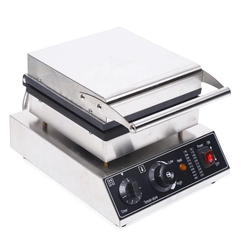 Waffle 4 Slices Machine 1750W Baker Commercial Electric Waffle Maker Non-Stick Waffle Maker