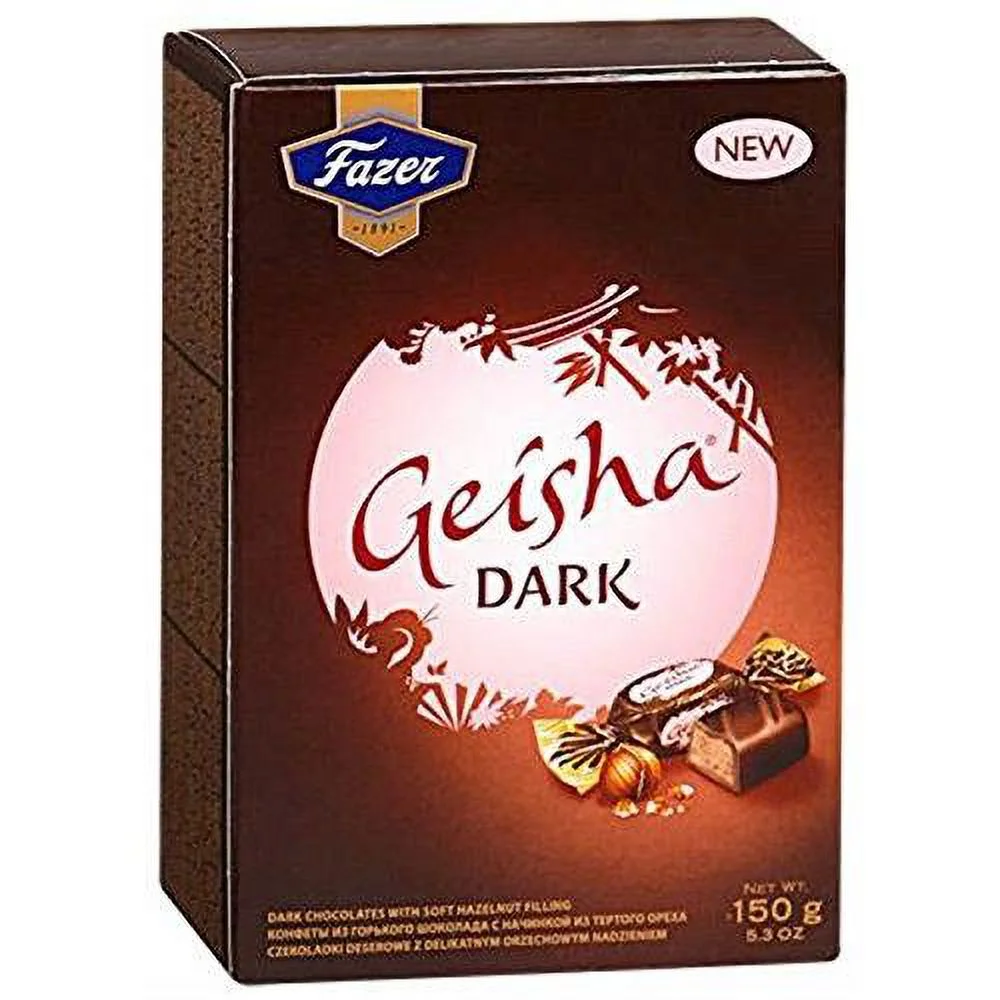 Karl Geisha Chocolates With Hazelnut Filling - 1 Each Milk Chocolate And Dark Chocolate