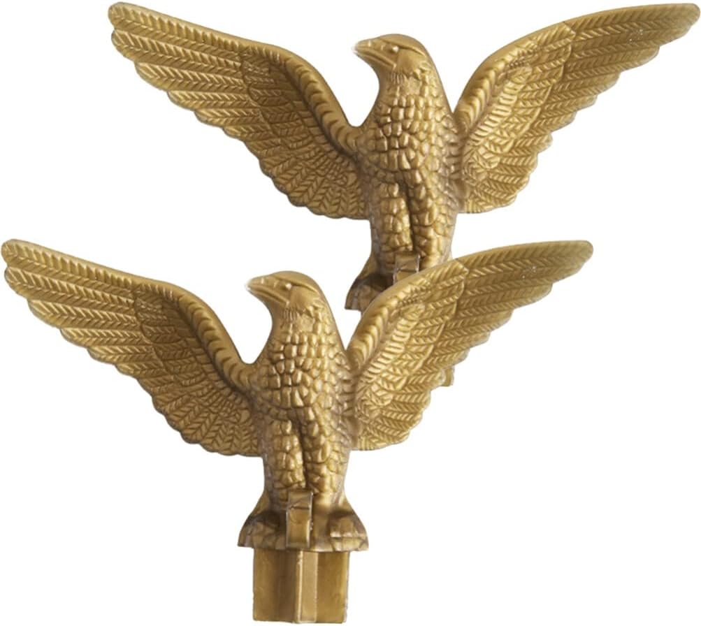 Cabilock Golden Eagle Flag Pole Topper 2pcs Plastic Eagle Flag Pole Finial 4th of July Patriotic American Flag Pole Ornament for Independence Day National Veterans Day