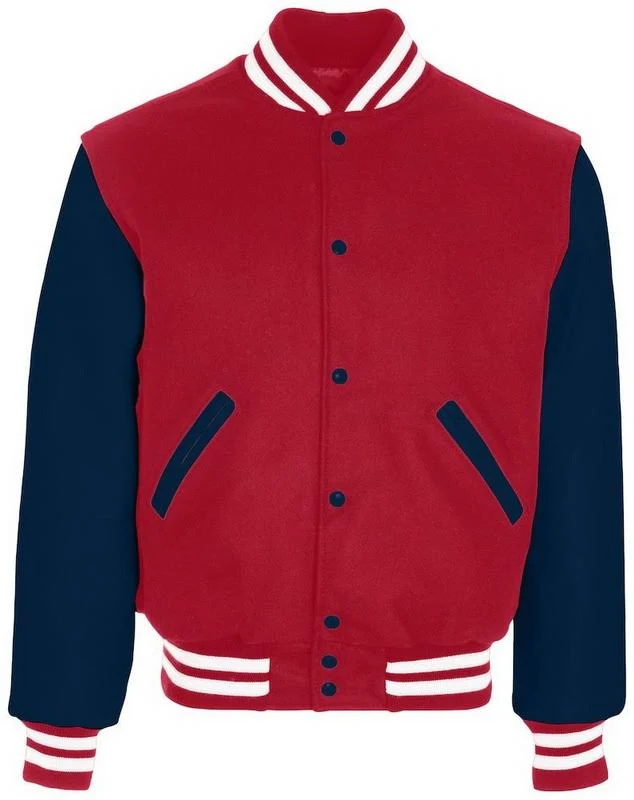 Holloway 224183 - Varsity Jacket - Scarlet/True Navy/White - S