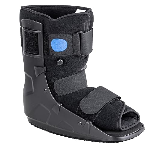 Walking Boot, Short Air Walker Fracture Boot Support for Broken Foot Sprained Ankle Fracture Recovery fits Left or Right Foot Black Medium