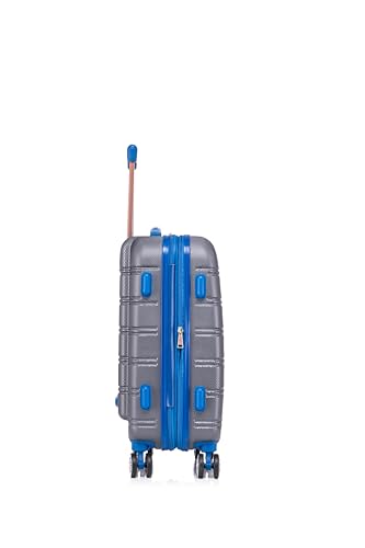 Rockland Melbourne Hardside Expandable Luggage with Spinner Wheels, 2TONENAVY, 2 Piece (20/28)