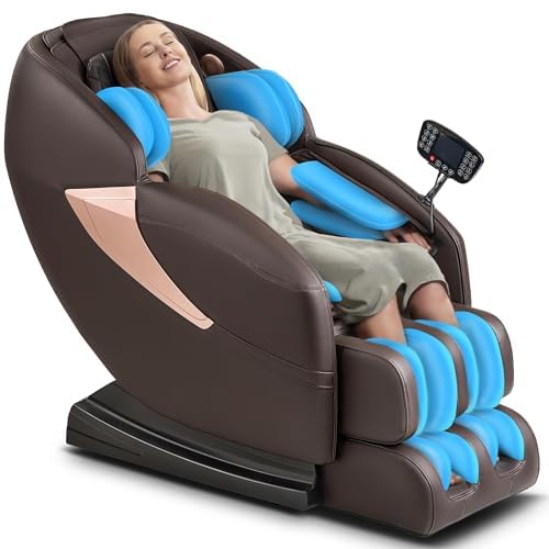 Massage Chair, Zero Gravity Full Body Massage Chair Extra Large Shiatsu Recliner w/ 14 Massage Points, Lumbar & Calf Heating, 20 Auto Modes