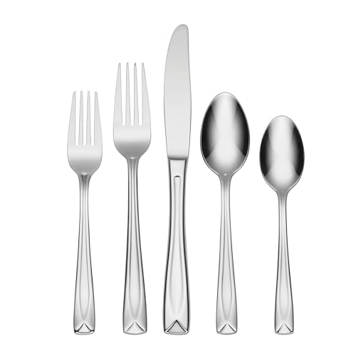 Oneida T837045A Lincoln 45-Piece Flatware Set, Service for 8 Silver