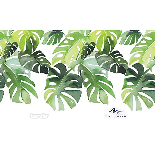 Tervis Yao Cheng Green Crystal Made in USA Double Walled Insulated Tumbler Travel Cup Keeps Drinks Cold & Hot, 16oz, Green Blue Stripe