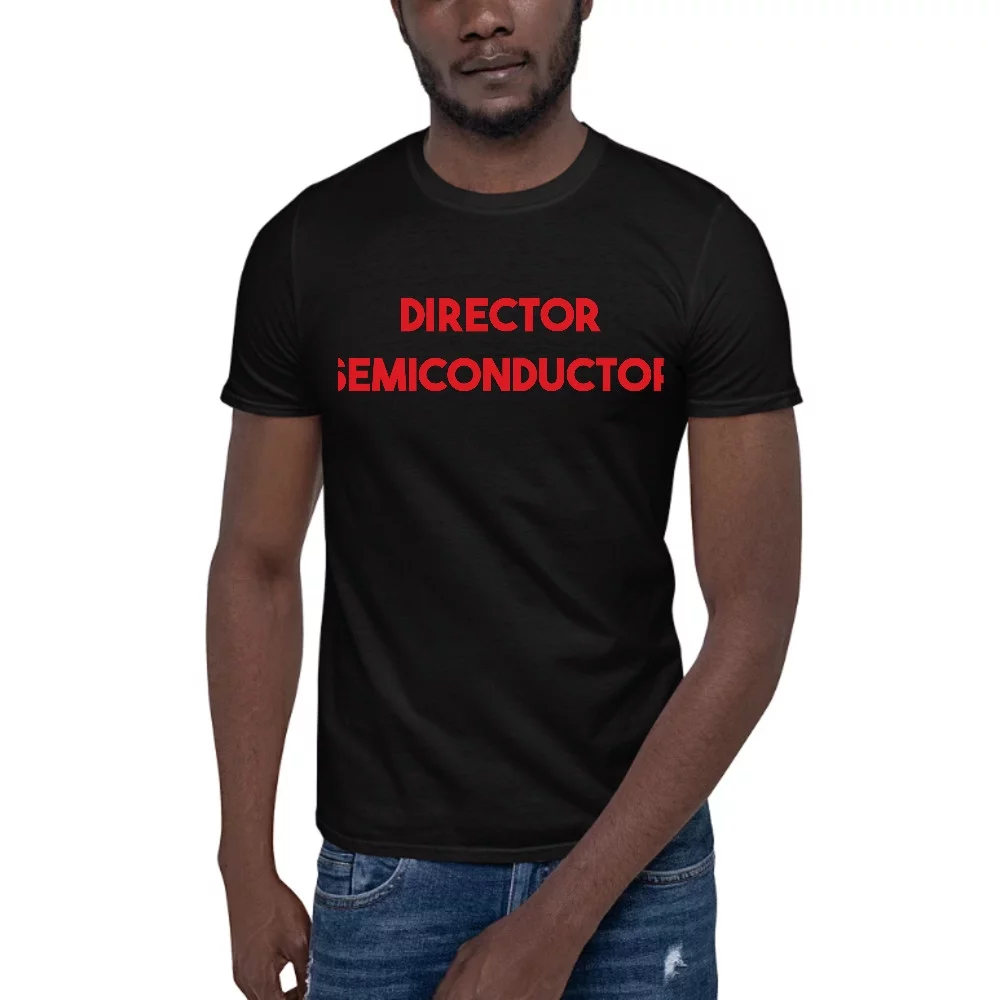 L Red Director Semiconductor Short Sleeve Cotton T-Shirt By Undefined Gifts