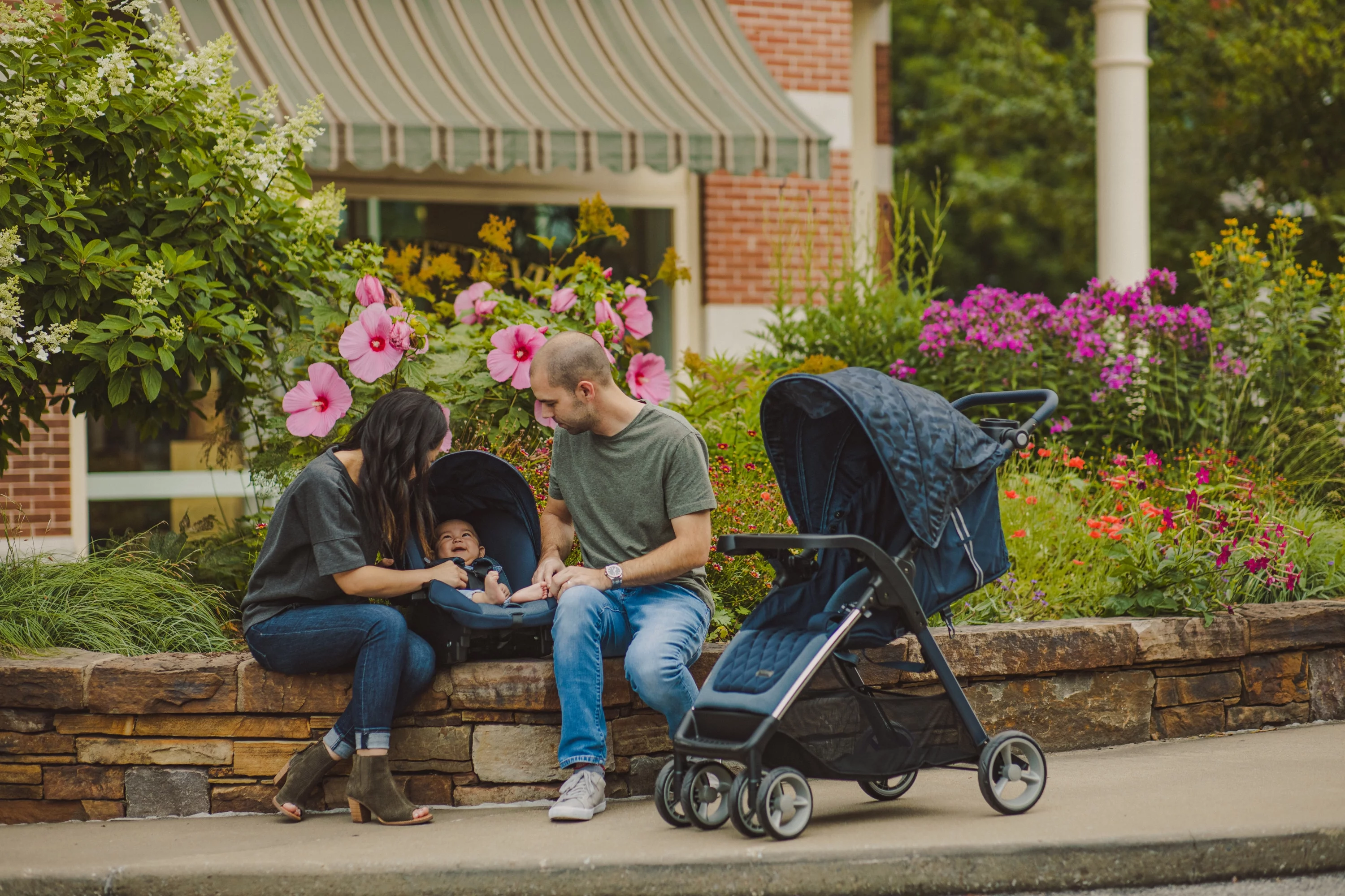 Monbebe Travel System Stroller & Infant Car Seat - Navy Camo