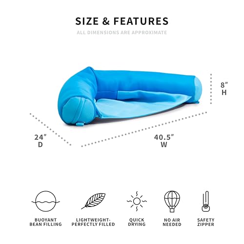 Big Joe Noodle Sling, No Inflation Needed, Pool Float with Armrests, Quick Draining Fabric, Cup Holder