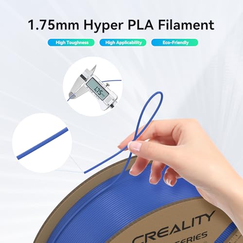 Creality Hyper PLA Filament 1.75mm, 30-600mm/s High Speed 3D Printer Filament, Dimensional Accuracy +/-0.02mm, Fit Most FDM 3D Printers, 4 Pack 1kg Spool(2.2lbs), Black & White