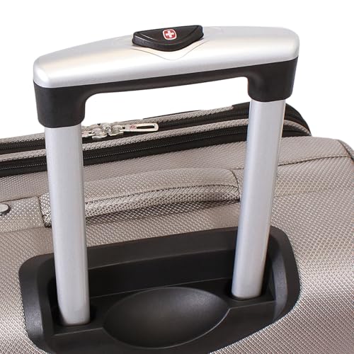 SwissGear Sion Softside Expandable Luggage, Black, Checked-Large 29-Inch