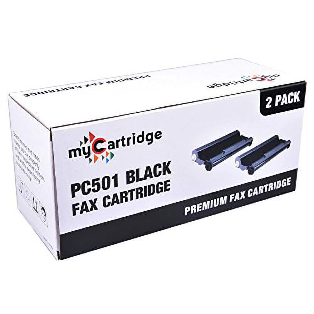 myCartridge 2 Pack PC501 Compatible with Brother Fax Cartridge for use in Brother FAX 575 Fax printers