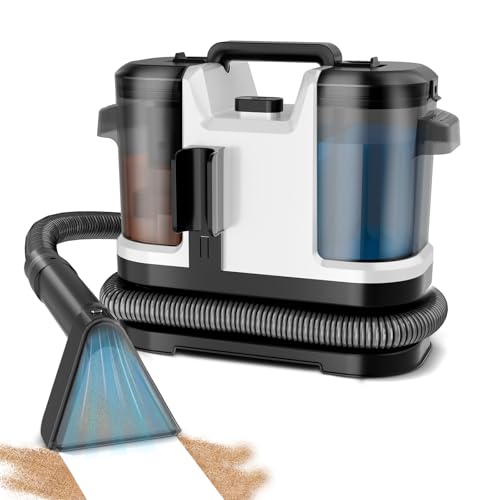Carpet Cleaner Machine - Upholstery, Portable Spot and Stain Cleaner, Handheld carpet Cleaner, Easy Move with Handle, Deep Cleaning Machine for Furniture, Couch, Stairs, Car and Pet Messes, B