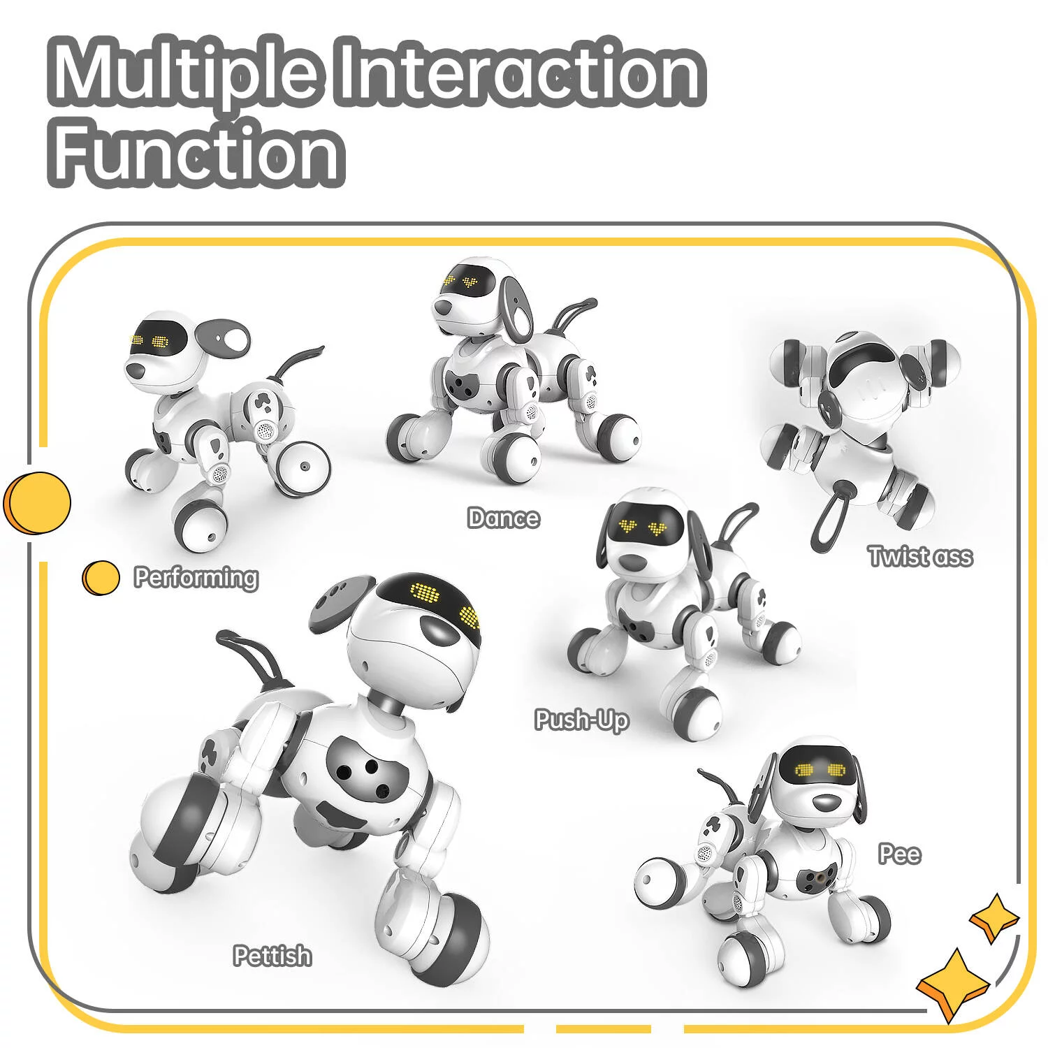 Remote Control Robot Dog Toy with Touch Function and Programmable,Smart Interactive Stunt Robot Dog Toy