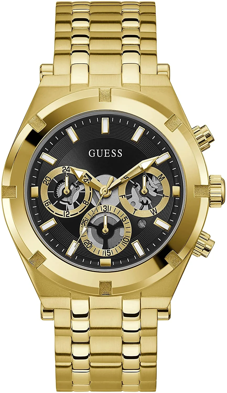 Men's Guess Gold Tone Multifunction Stainless Steel Watch GW0260G2