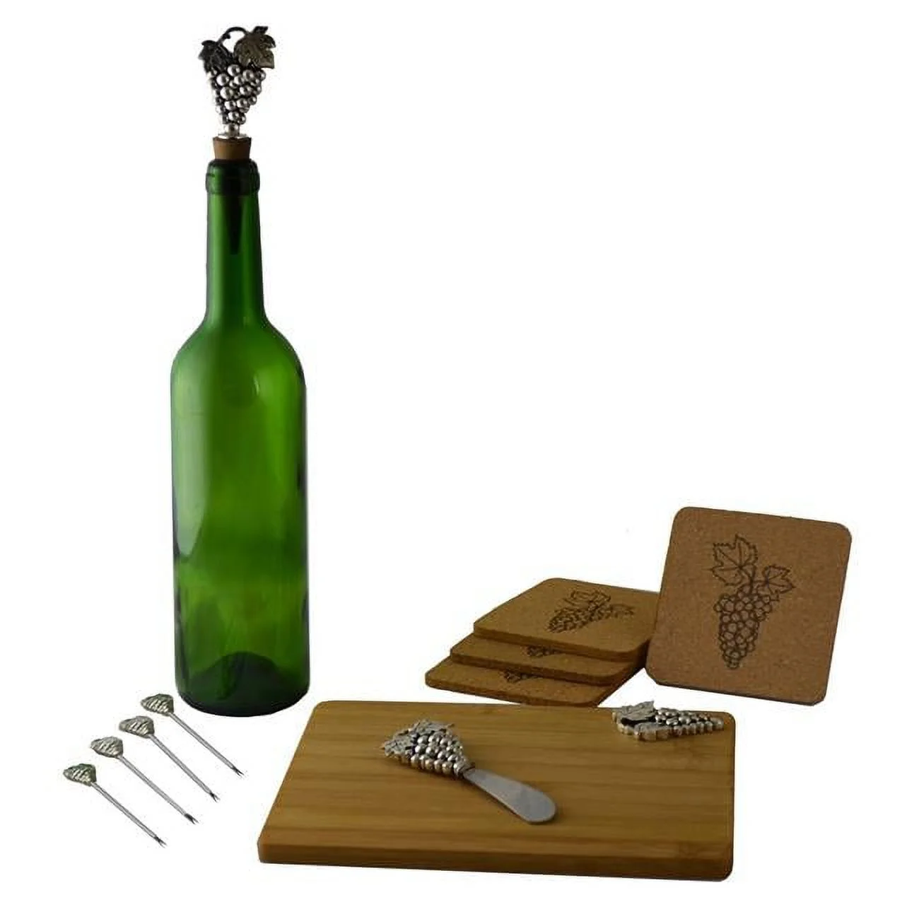 Silver Grapes Wine & Cheese Set - 11 Piece