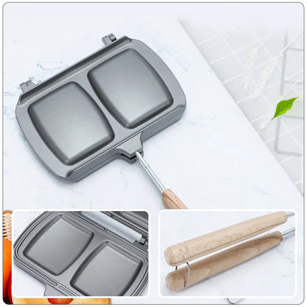 Homemaxs Breakfast Sandwich Maker Non-stick Sandwich Frying Pan Double Sided Frying Pan