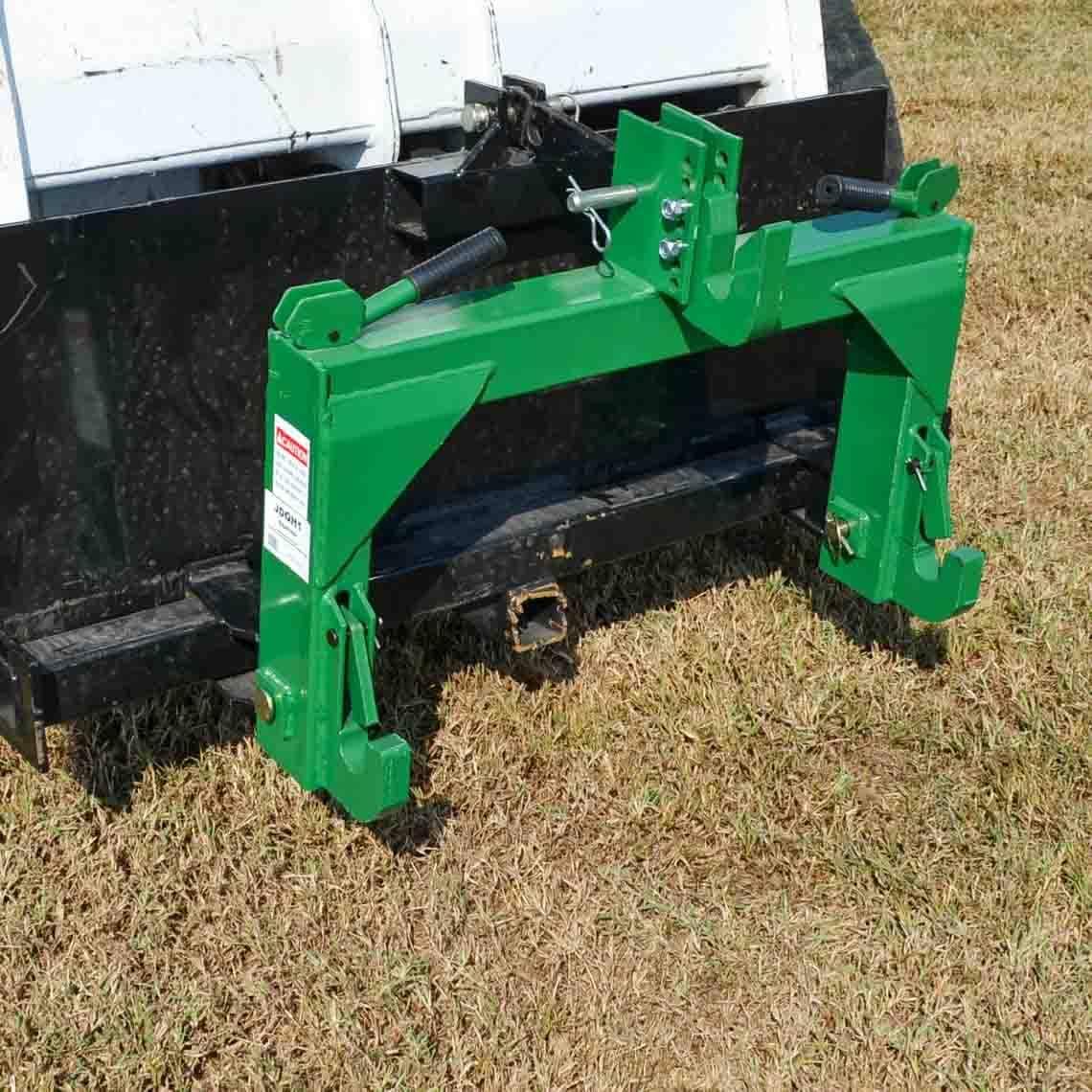 Titan Attachments Quick Hitch Cat 1 and Cat 2, 3 Point Green Steel