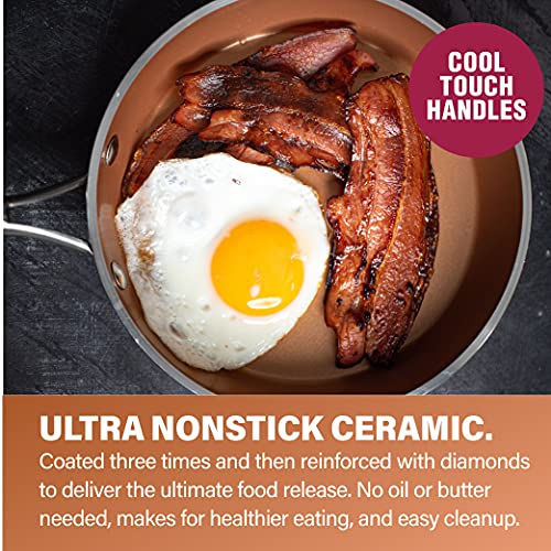 Gotham Steel Hammered Collection Pots, Pans and Frying Pan Set