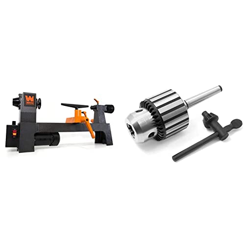 WEN Mini Benchtop Wood Lathe, 8-Inch by 13-Inch with Variable Speed (LA3421)