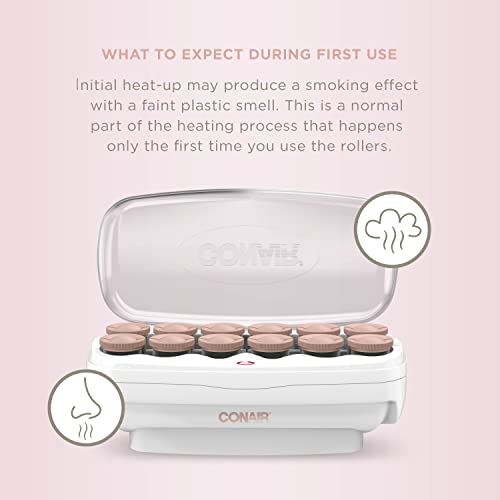 Conair Ceramic 1 1/2-inch Hot Rollers, Super Clips Included, Create Big Bouncy Curls