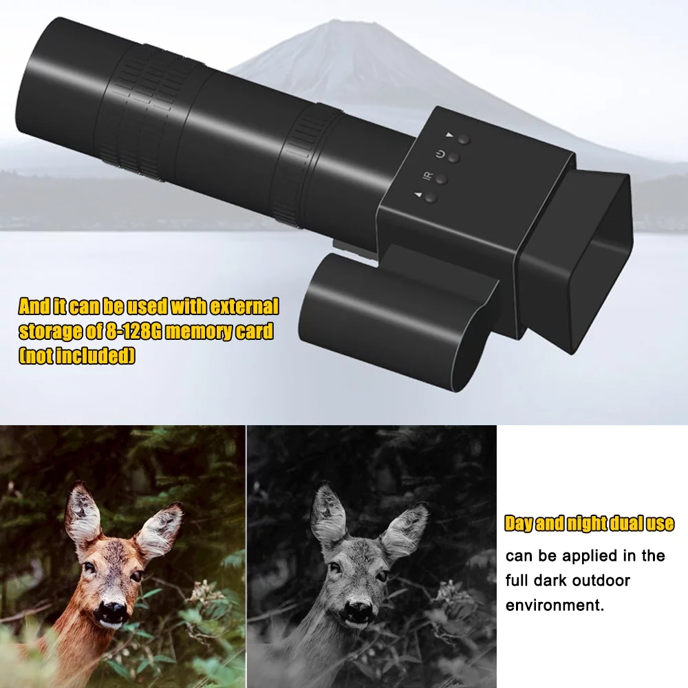 Andoer Handheld Portable Telescopic Sight 8-24X Magnify 1.54inch 320*320 Display 1.5X with Photo Video Taking Function Support PC Connection Day and Night Use for Outdoor Sports Huntings Travellin